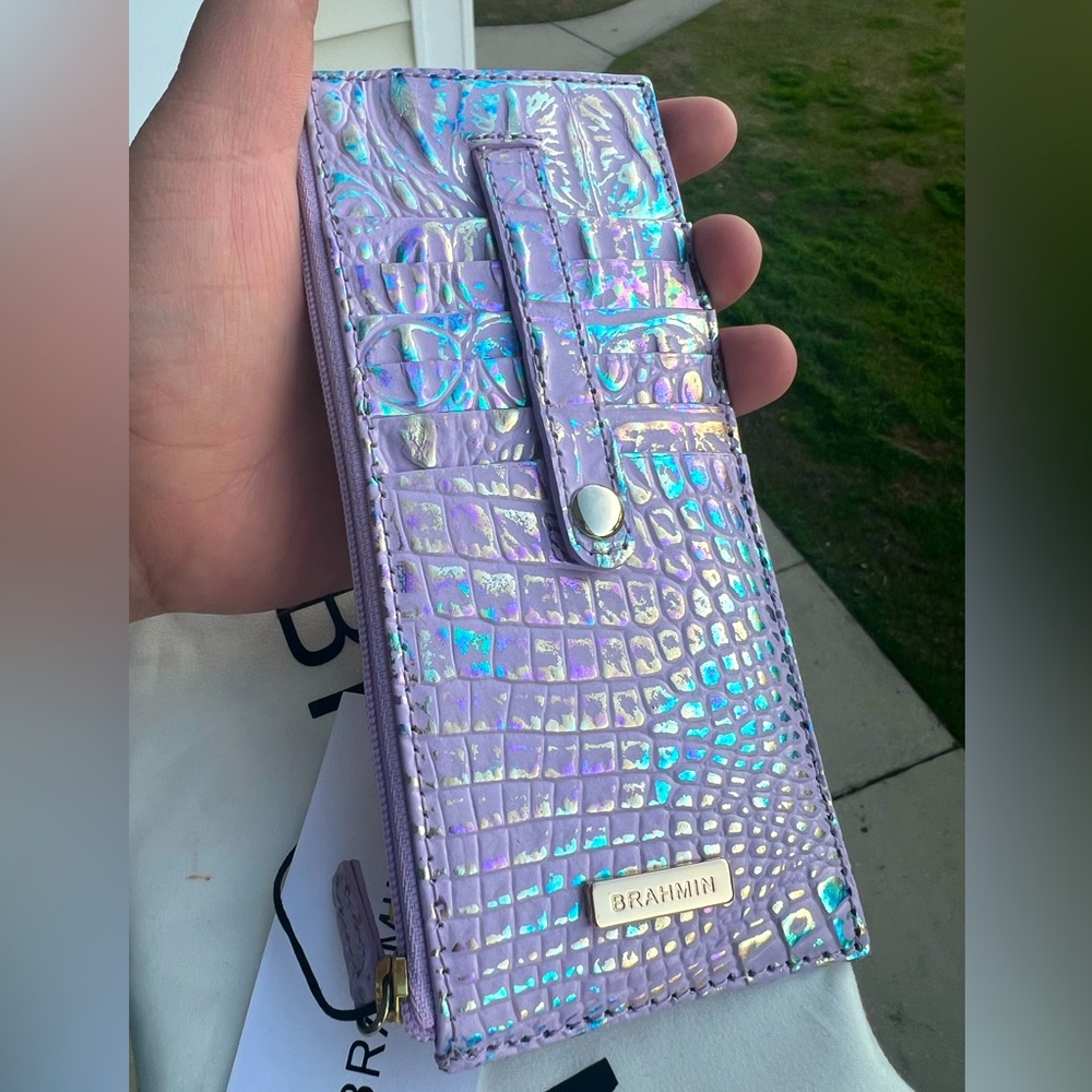 💜💎💜NWT BRAHMIN Violet Wonderland Card Wallet 💜💎💜